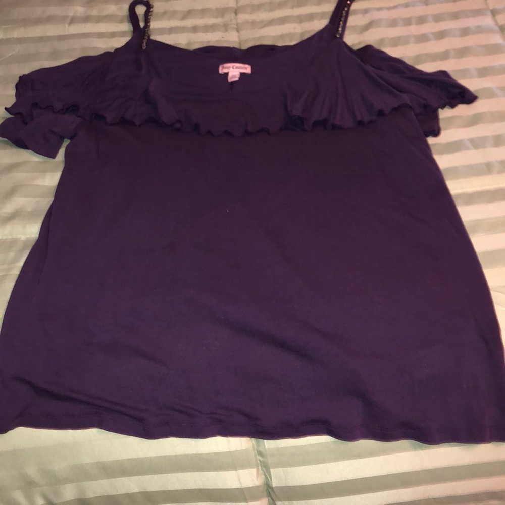 Juicy couture purple summer fun blouse